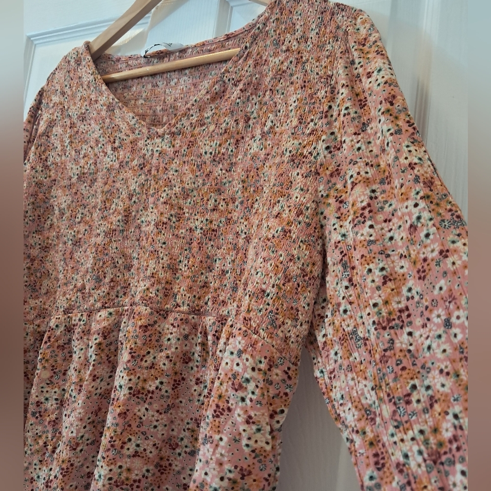 Sonoma Rust Floral Blouse - Picture 2 of 6
